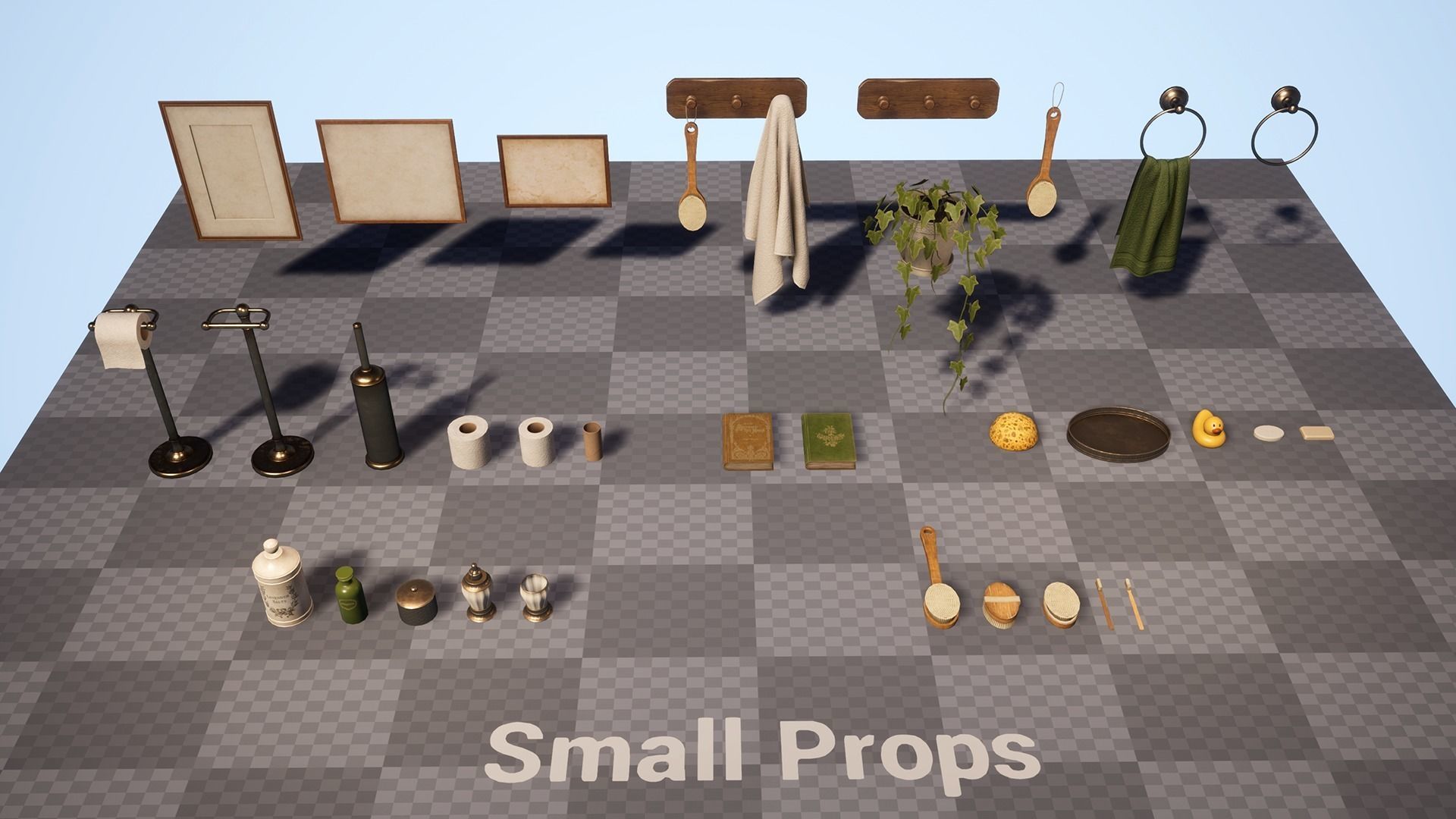 Victorian Bathroom Props Pack Low-poly 3D model_25