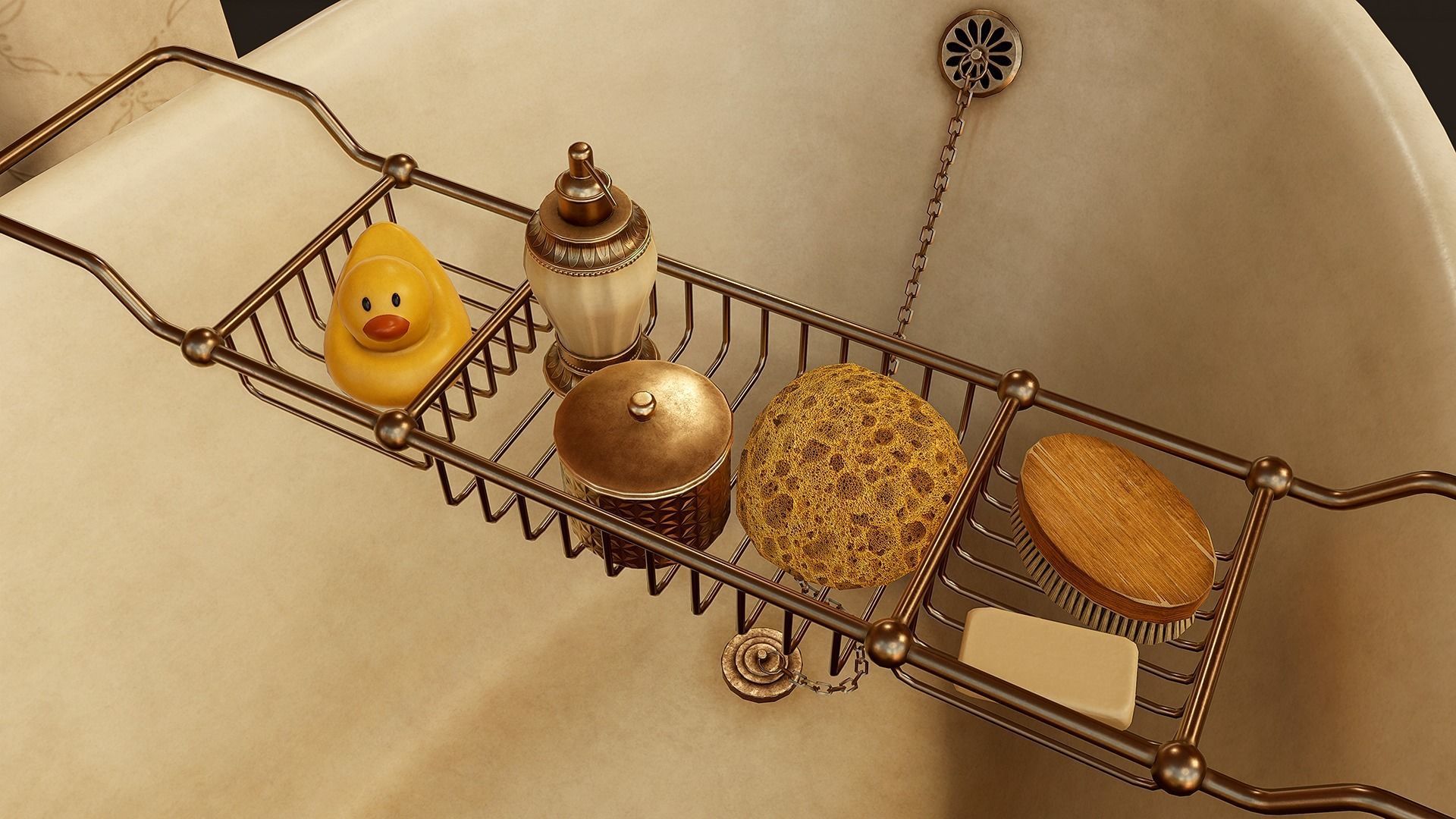 Victorian Bathroom Props Pack Low-poly 3D model_3