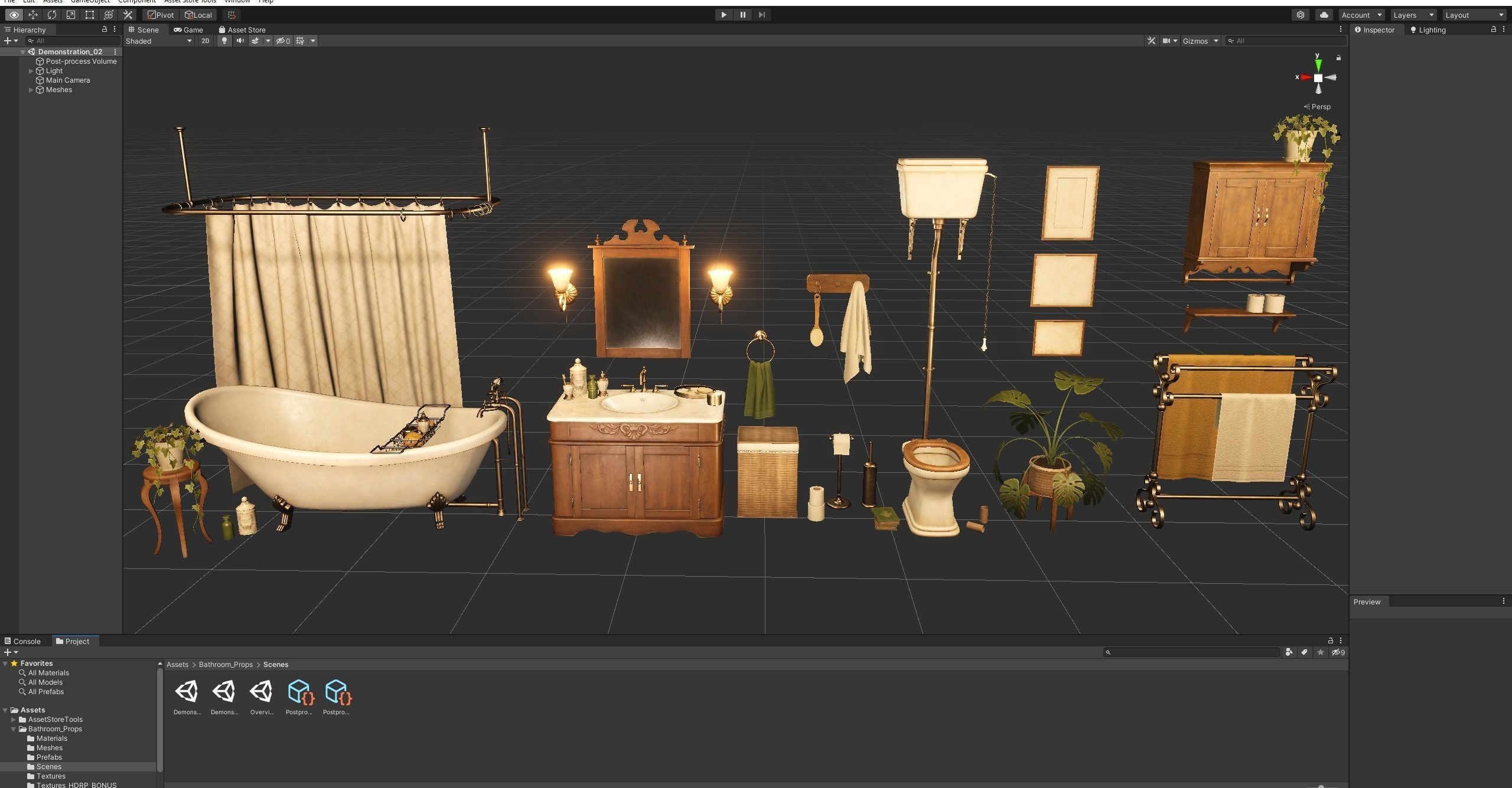 Victorian Bathroom Props Pack Low-poly 3D model_27