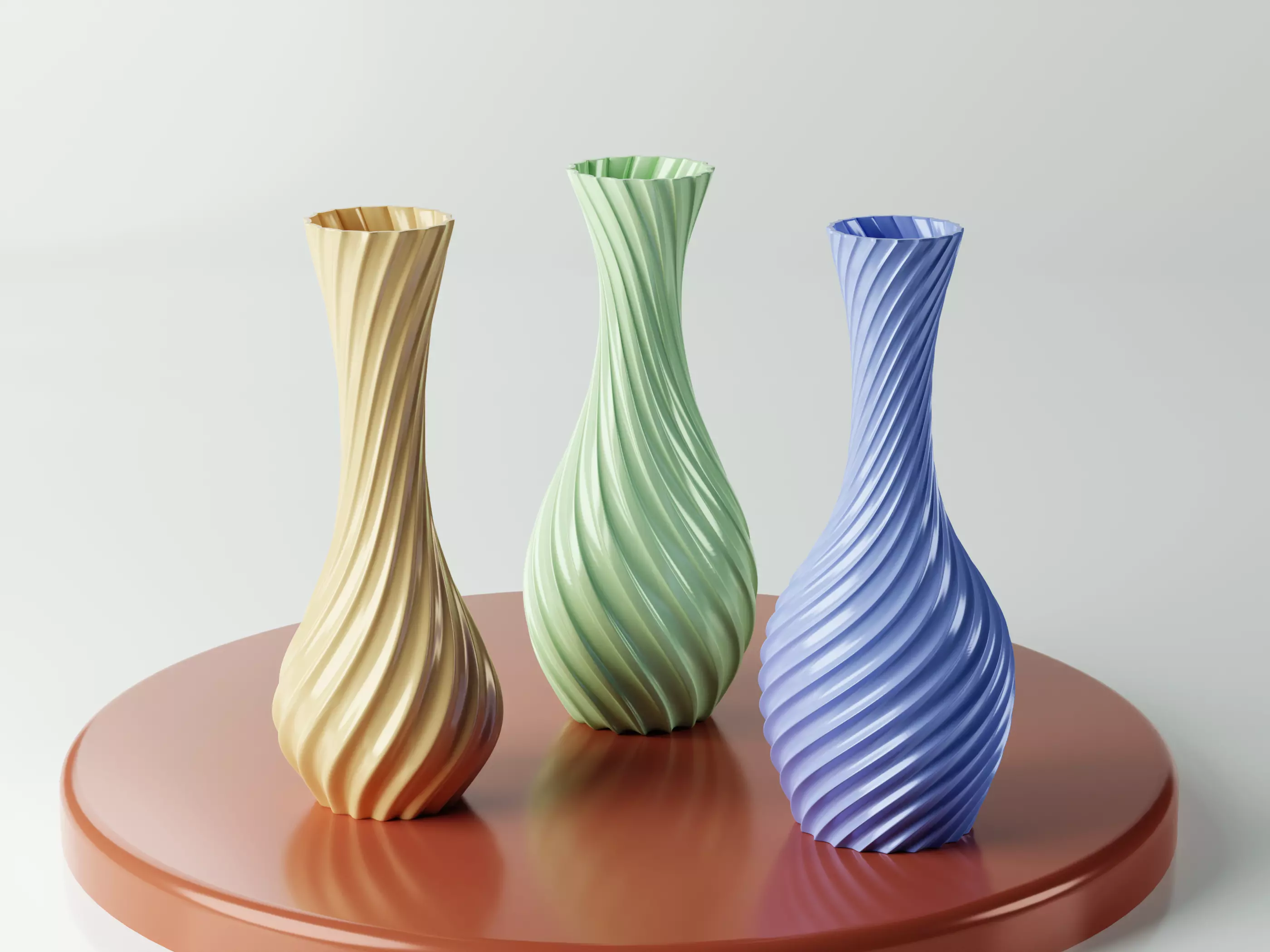 Set 3 Digital STL file 3D Printed Vase 3D print model_0