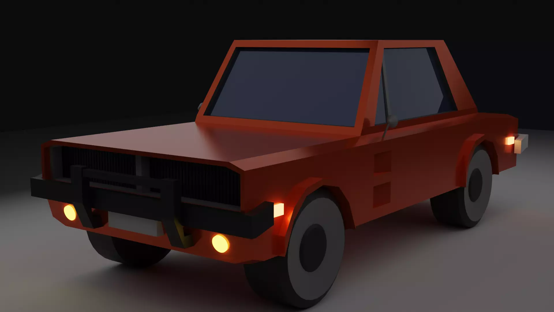 Ultra Low poly car Free low-poly 3D model_0