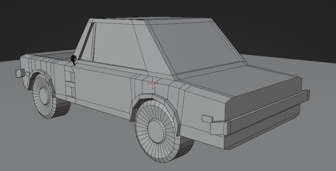 Ultra Low poly car Free low-poly 3D model_6