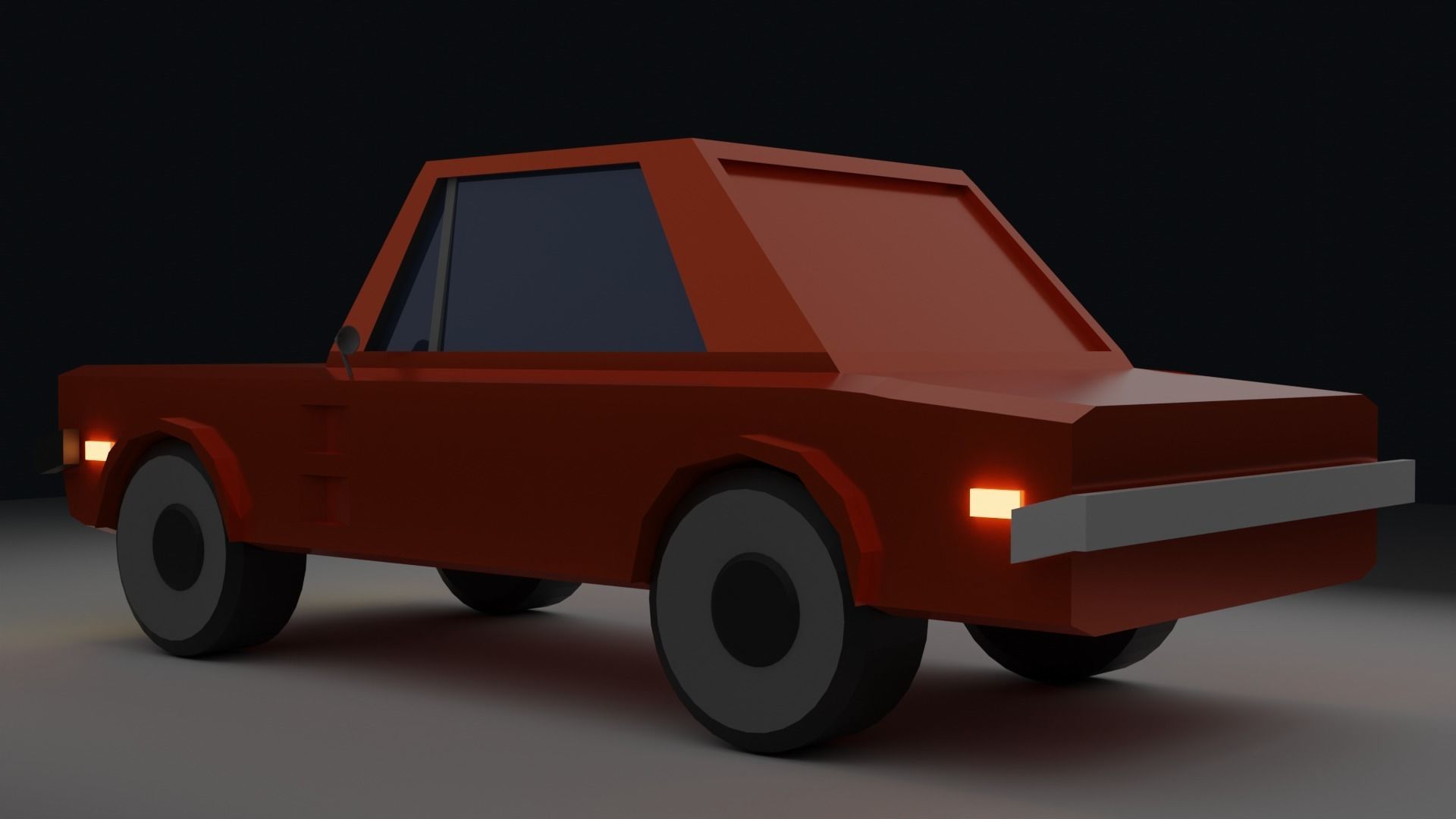 Ultra Low poly car Free low-poly 3D model_1