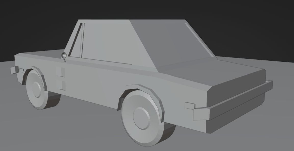 Ultra Low poly car Free low-poly 3D model_4