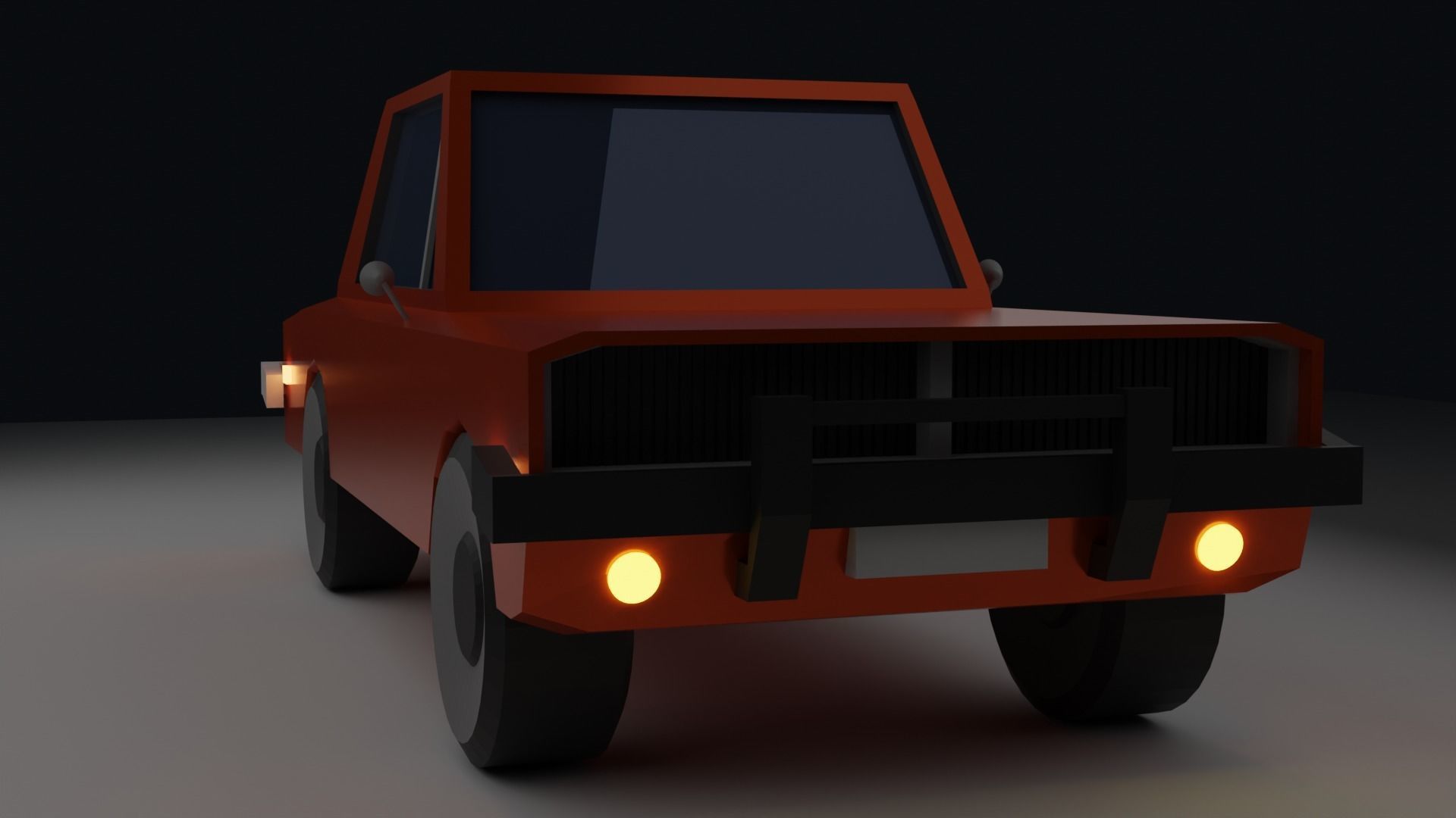 Ultra Low poly car Free low-poly 3D model_2