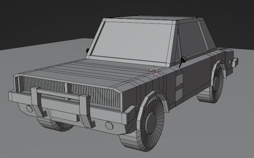 Ultra Low poly car Free low-poly 3D model_5