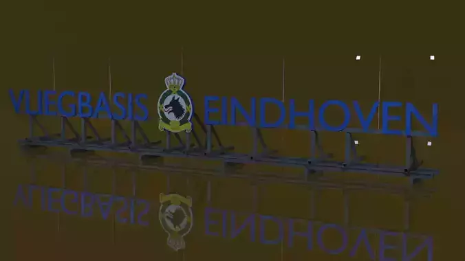 Military sign Eindhoven Low-poly 3D model