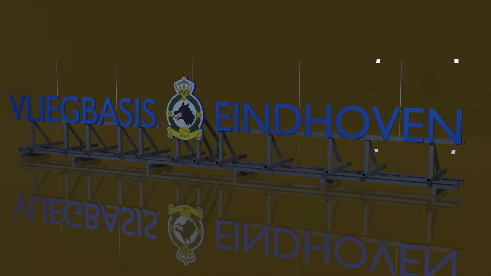 Military sign Eindhoven Low-poly 3D model