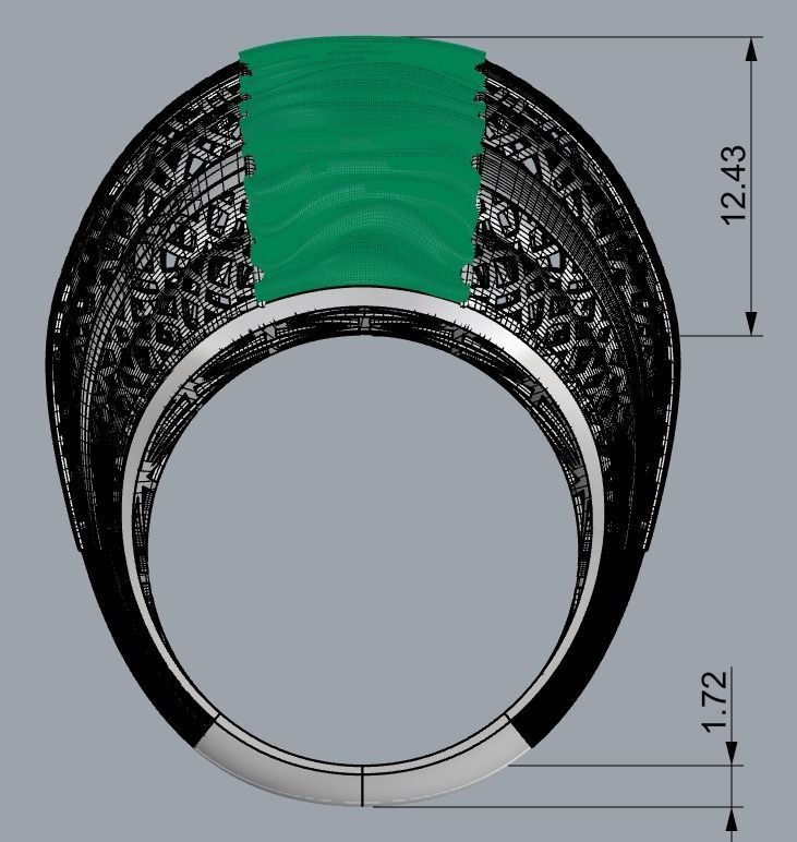 RING COLLECTION-A-R19 3D print model_3