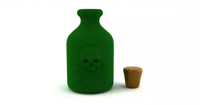 poison bottle with skull