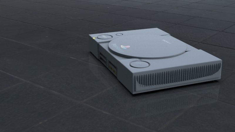Play Station 1 3D model_4