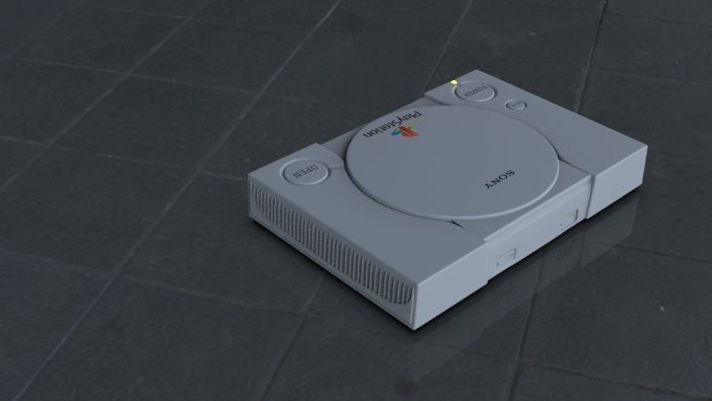 Play Station 1 3D model_5