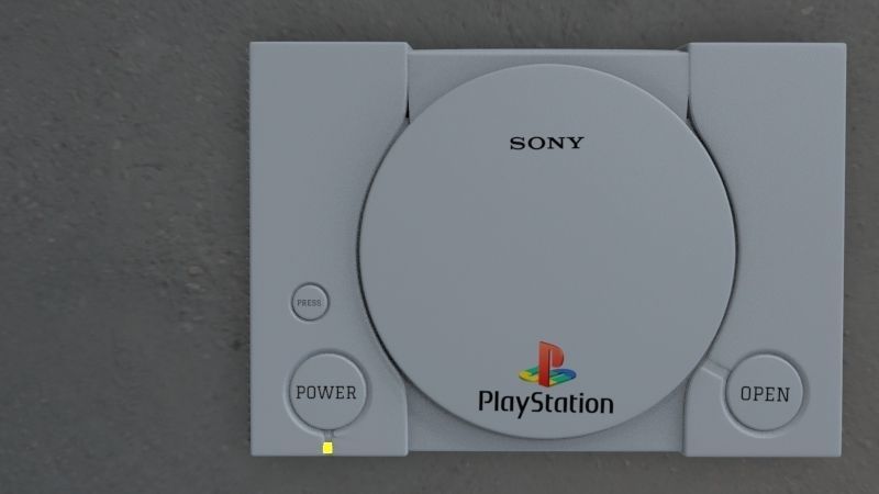 Play Station 1 3D model_2