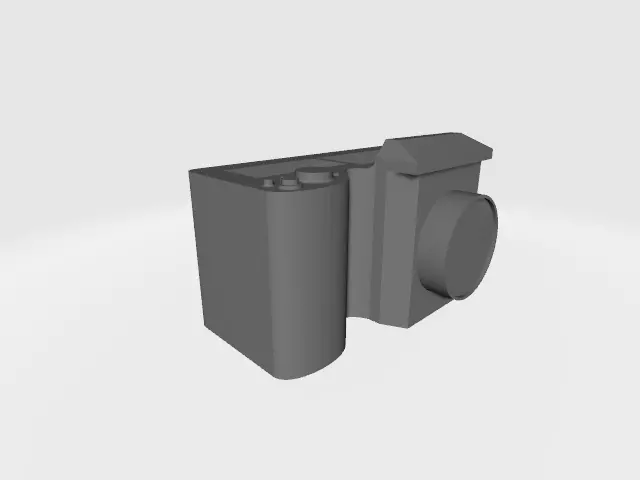 camera desk pen holder 3D print model_0