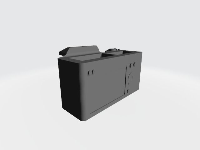 camera desk pen holder 3D print model_2