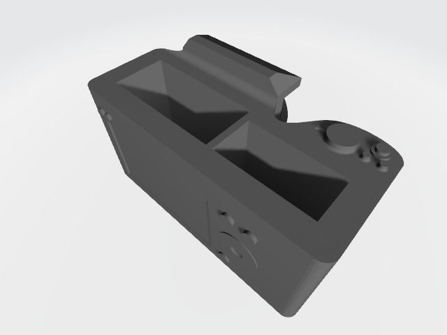 camera desk pen holder 3D print model_4