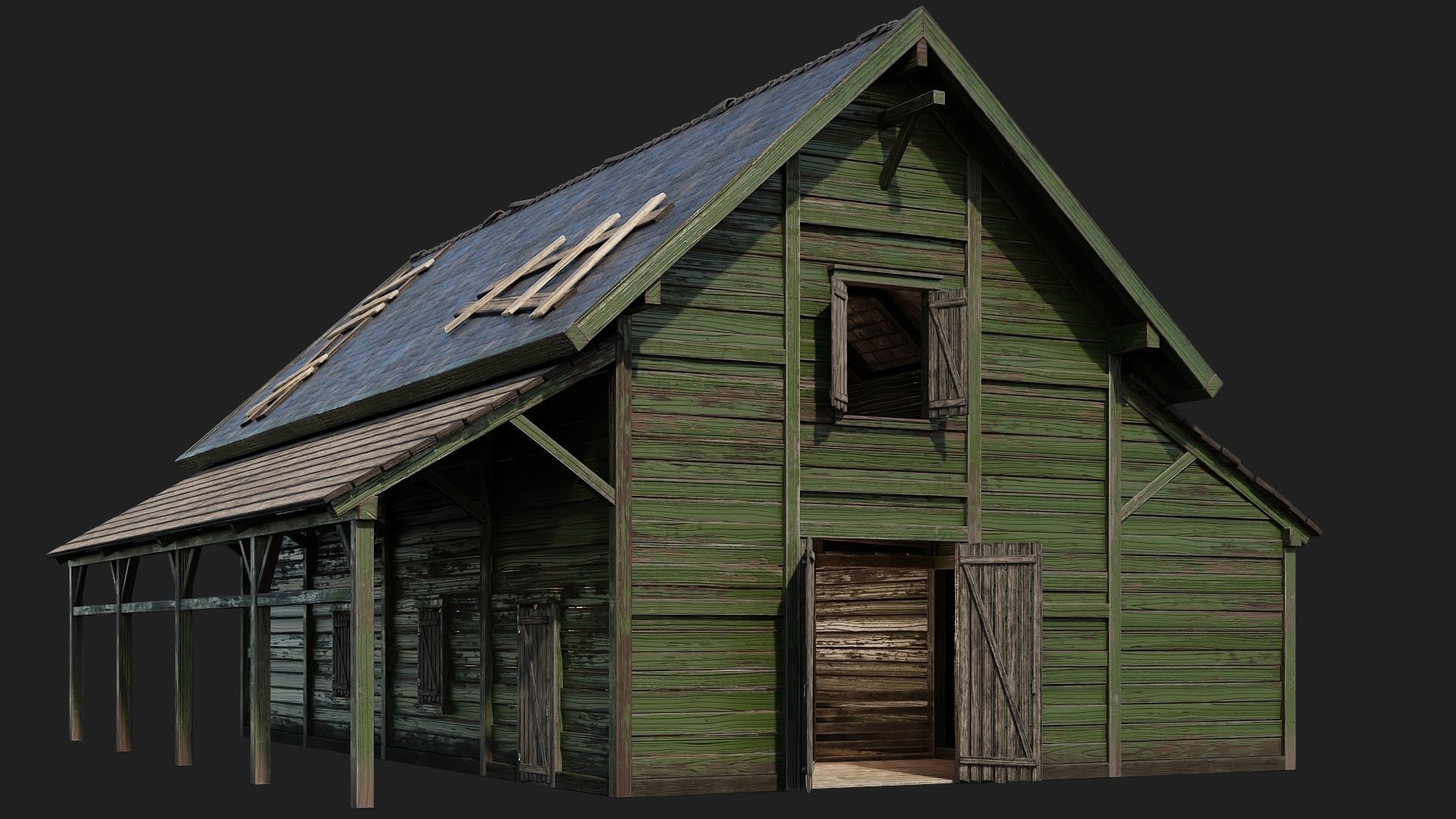 1 - 40 FARM BUILDINGS PACK 4K Textures GameReady 3D Model Collection_46