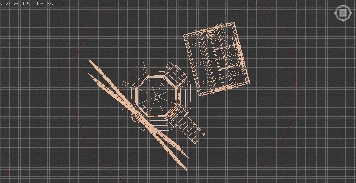 Medieval Windmill Low-poly 3D model_15