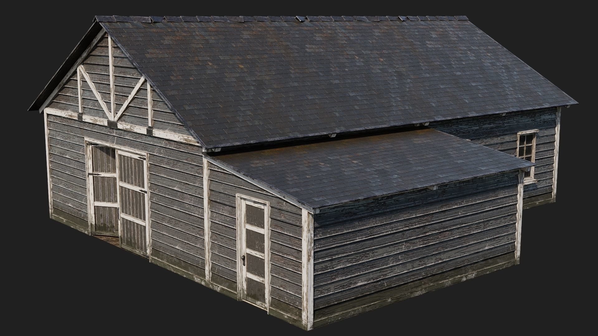 49-50-51-52 - Farm Buildings 4K PBR GameReady Low-poly 3D model_22