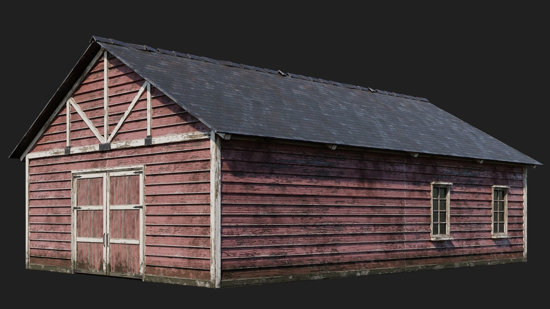 49-50-51-52 - Farm Buildings 4K PBR GameReady Low-poly 3D model_9