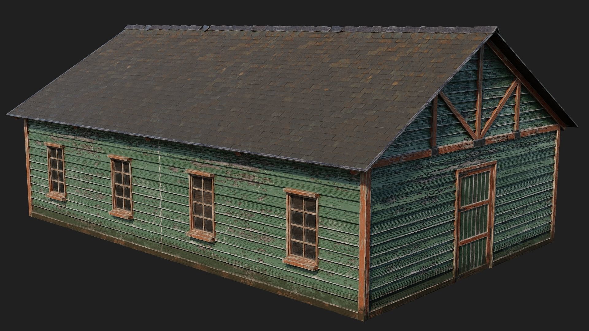 49-50-51-52 - Farm Buildings 4K PBR GameReady Low-poly 3D model_31