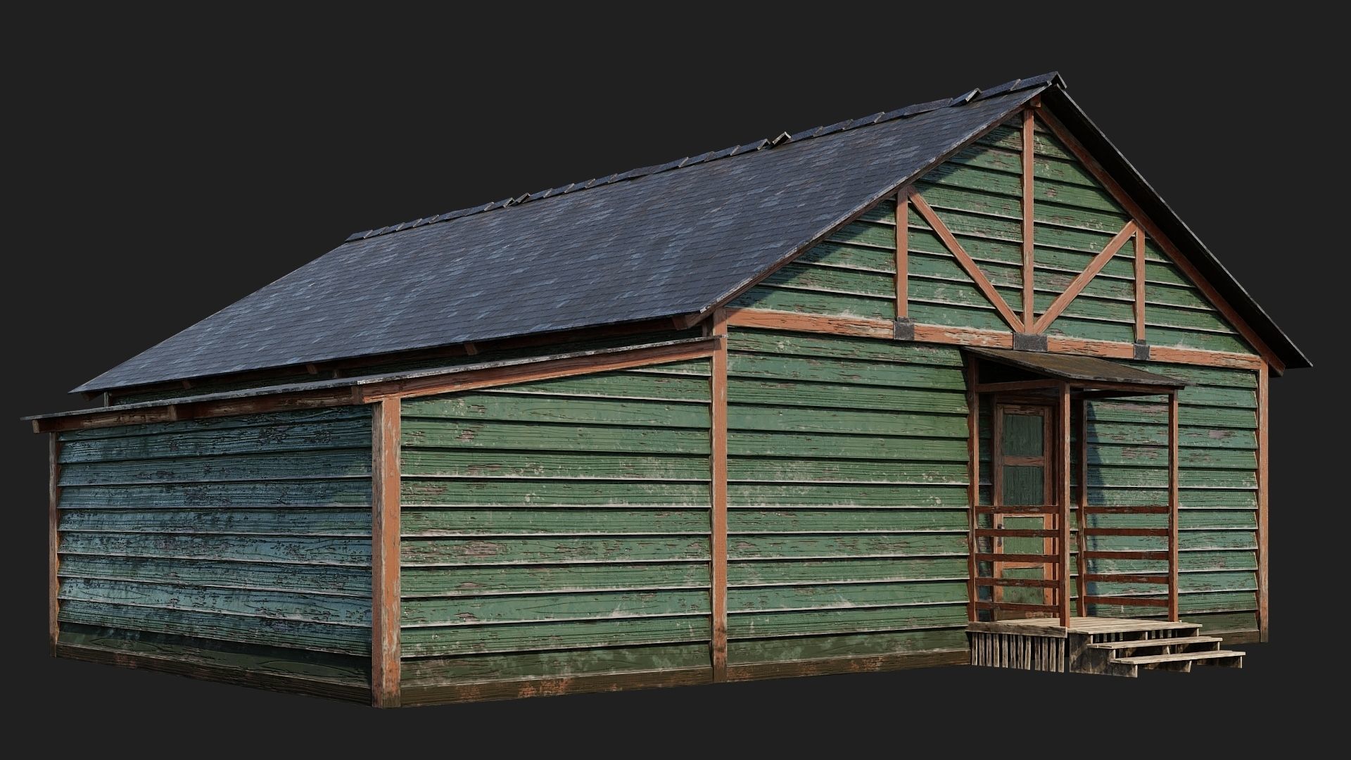 49-50-51-52 - Farm Buildings 4K PBR GameReady Low-poly 3D model_3