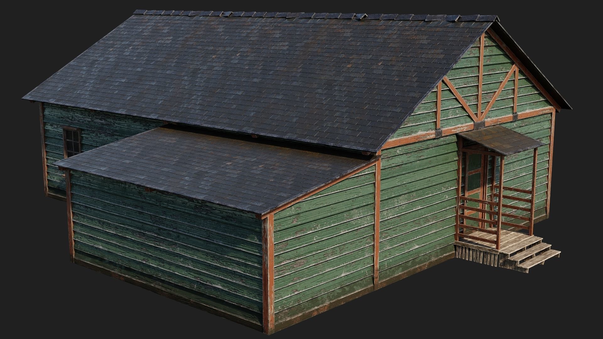 49-50-51-52 - Farm Buildings 4K PBR GameReady Low-poly 3D model_29