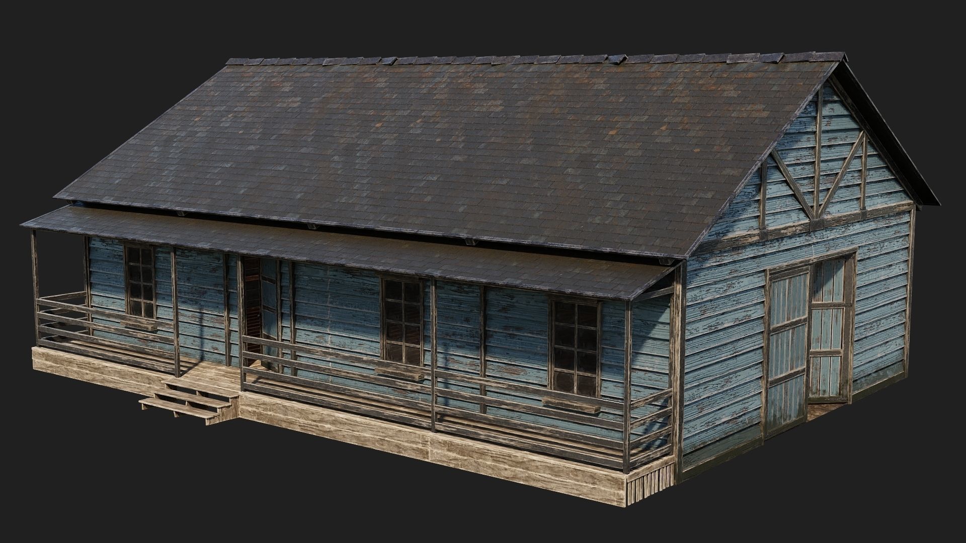 49-50-51-52 - Farm Buildings 4K PBR GameReady Low-poly 3D model_38