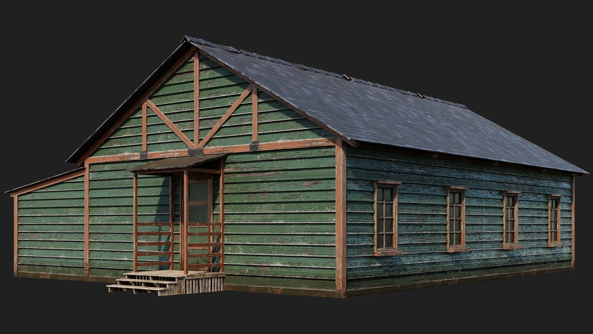 49-50-51-52 - Farm Buildings 4K PBR GameReady Low-poly 3D model_25