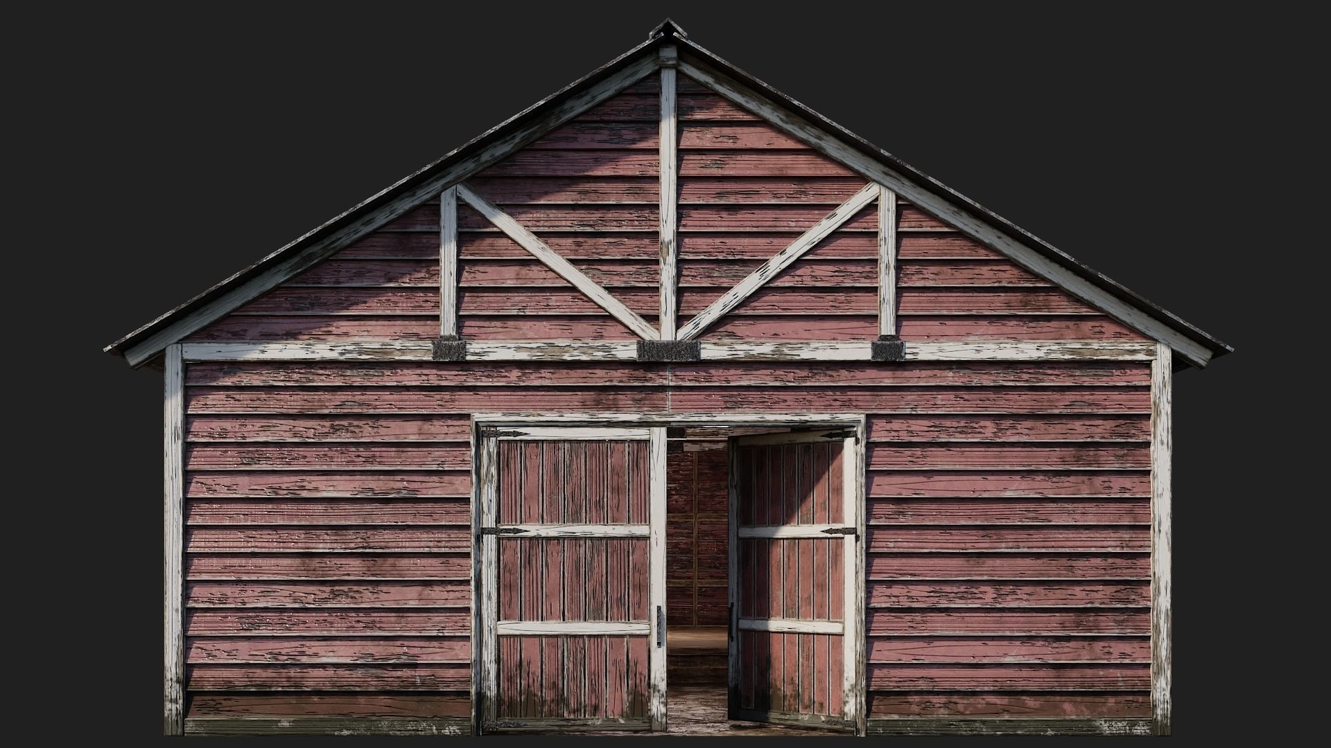 49-50-51-52 - Farm Buildings 4K PBR GameReady Low-poly 3D model_12