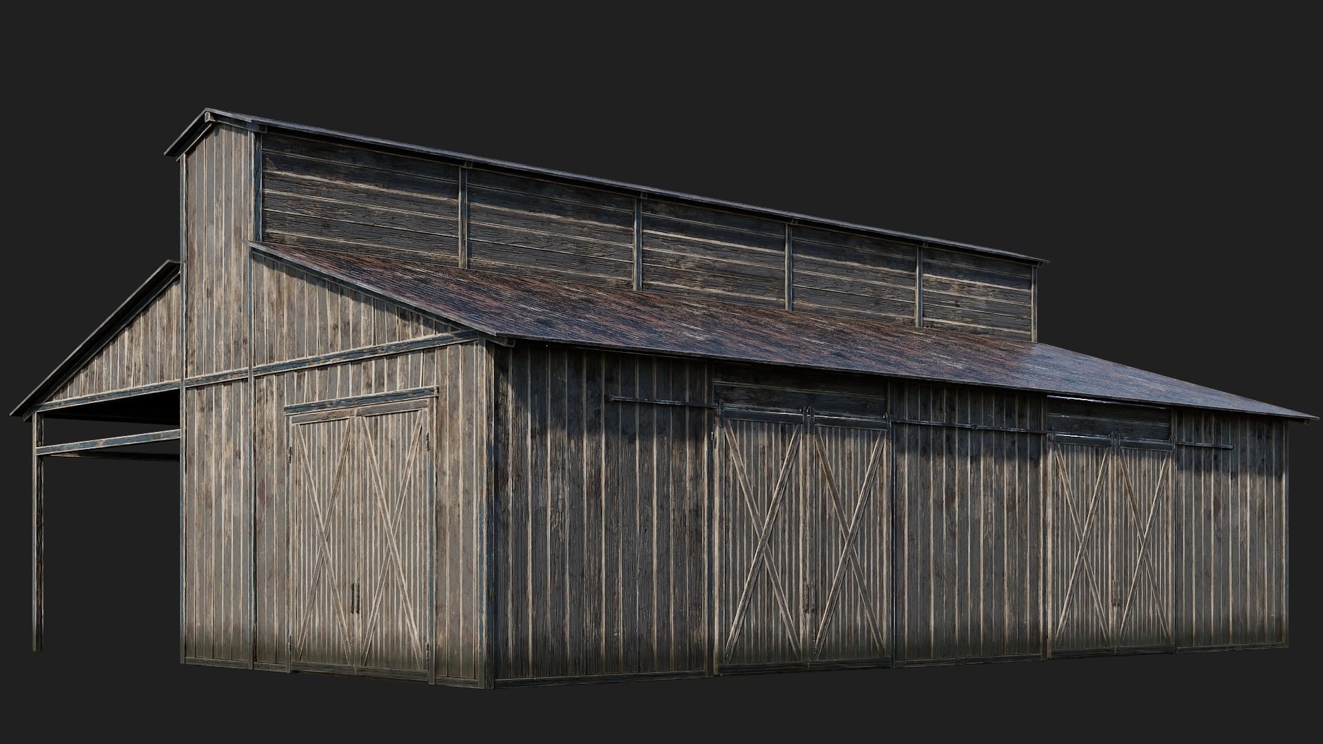 53-54-55-56 - Farm Buildings 4K PBR GameReady Low-poly 3D model_25