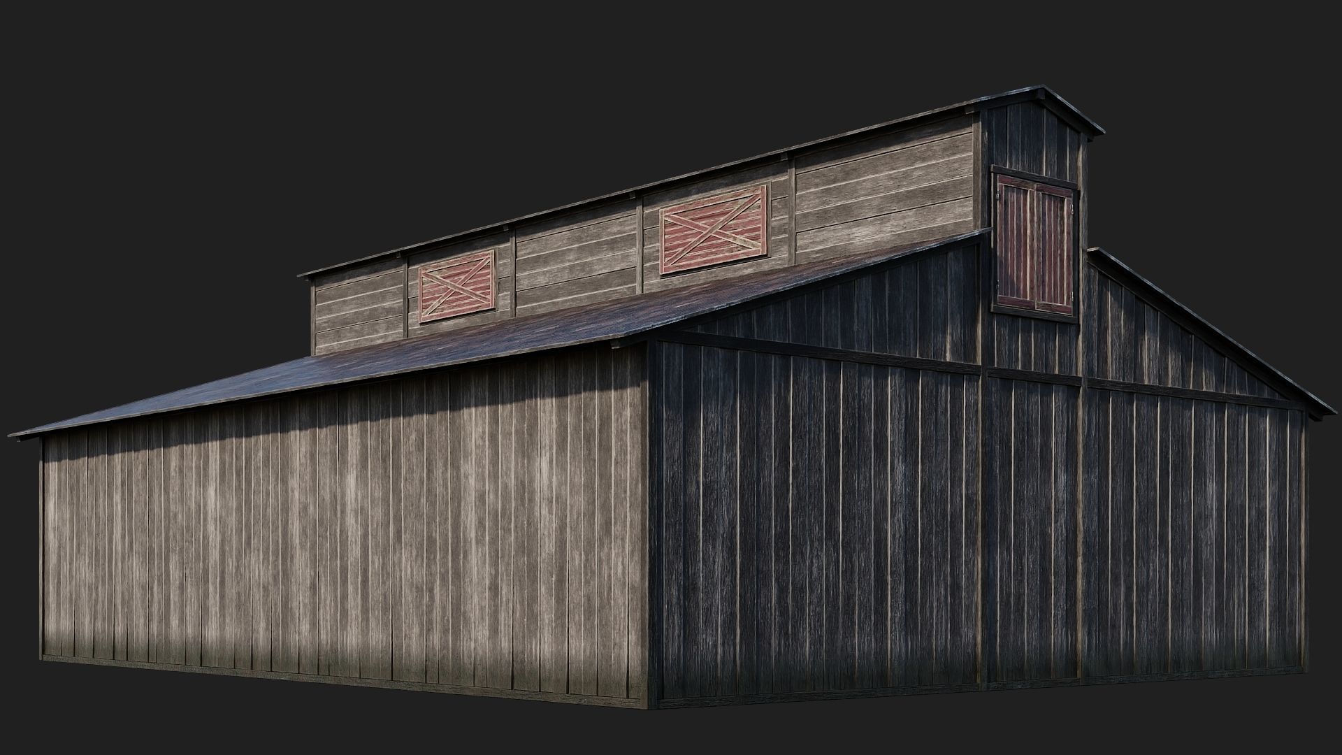 53-54-55-56 - Farm Buildings 4K PBR GameReady Low-poly 3D model_18