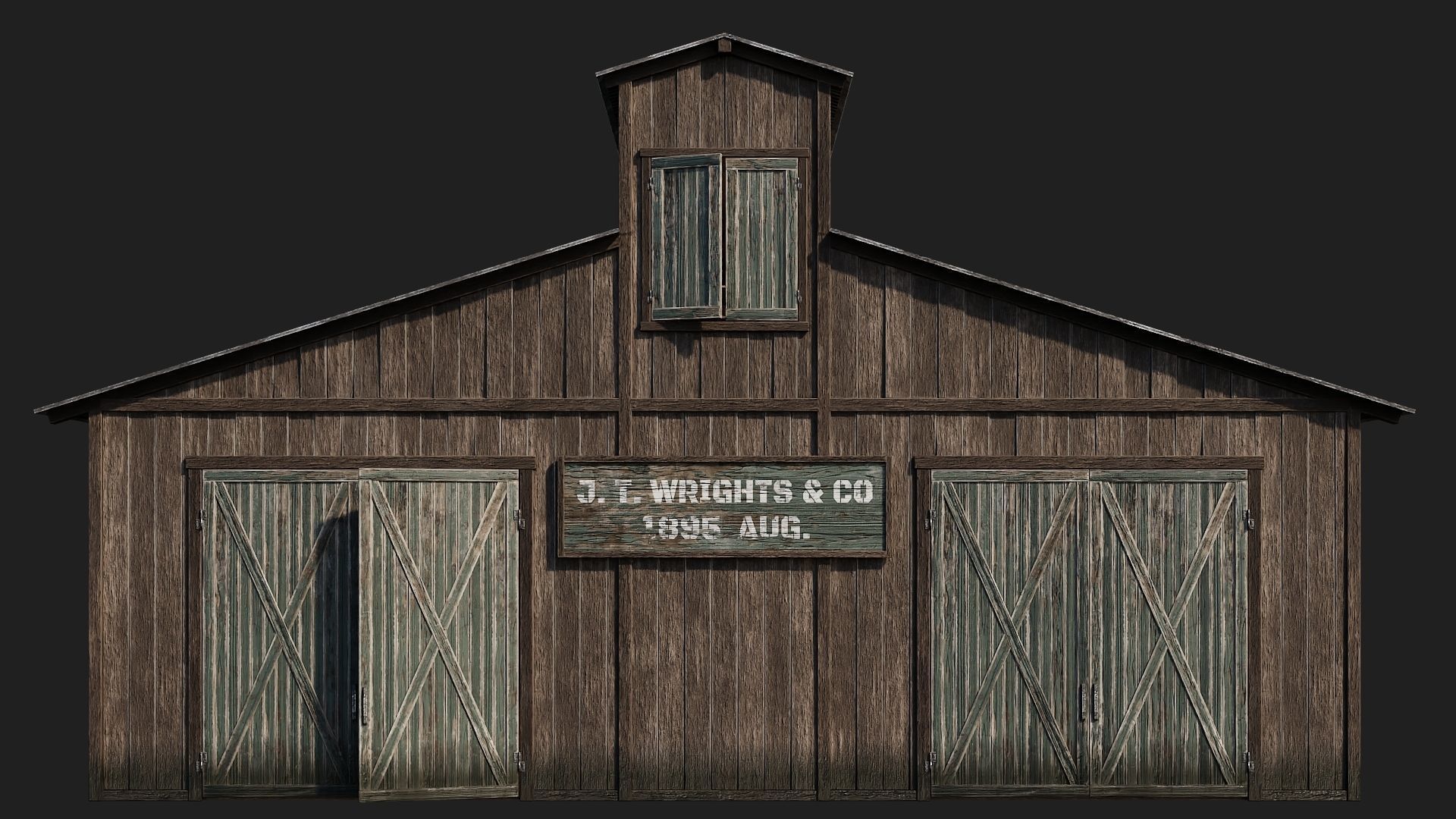 53-54-55-56 - Farm Buildings 4K PBR GameReady Low-poly 3D model_12