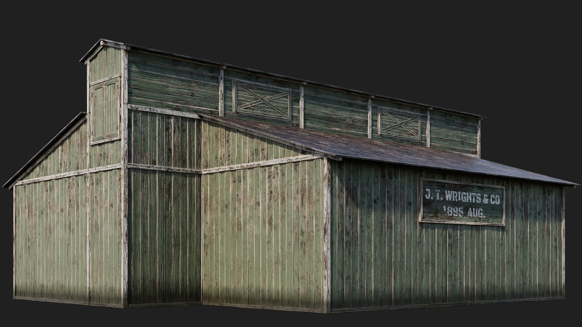 53-54-55-56 - Farm Buildings 4K PBR GameReady Low-poly 3D model_36