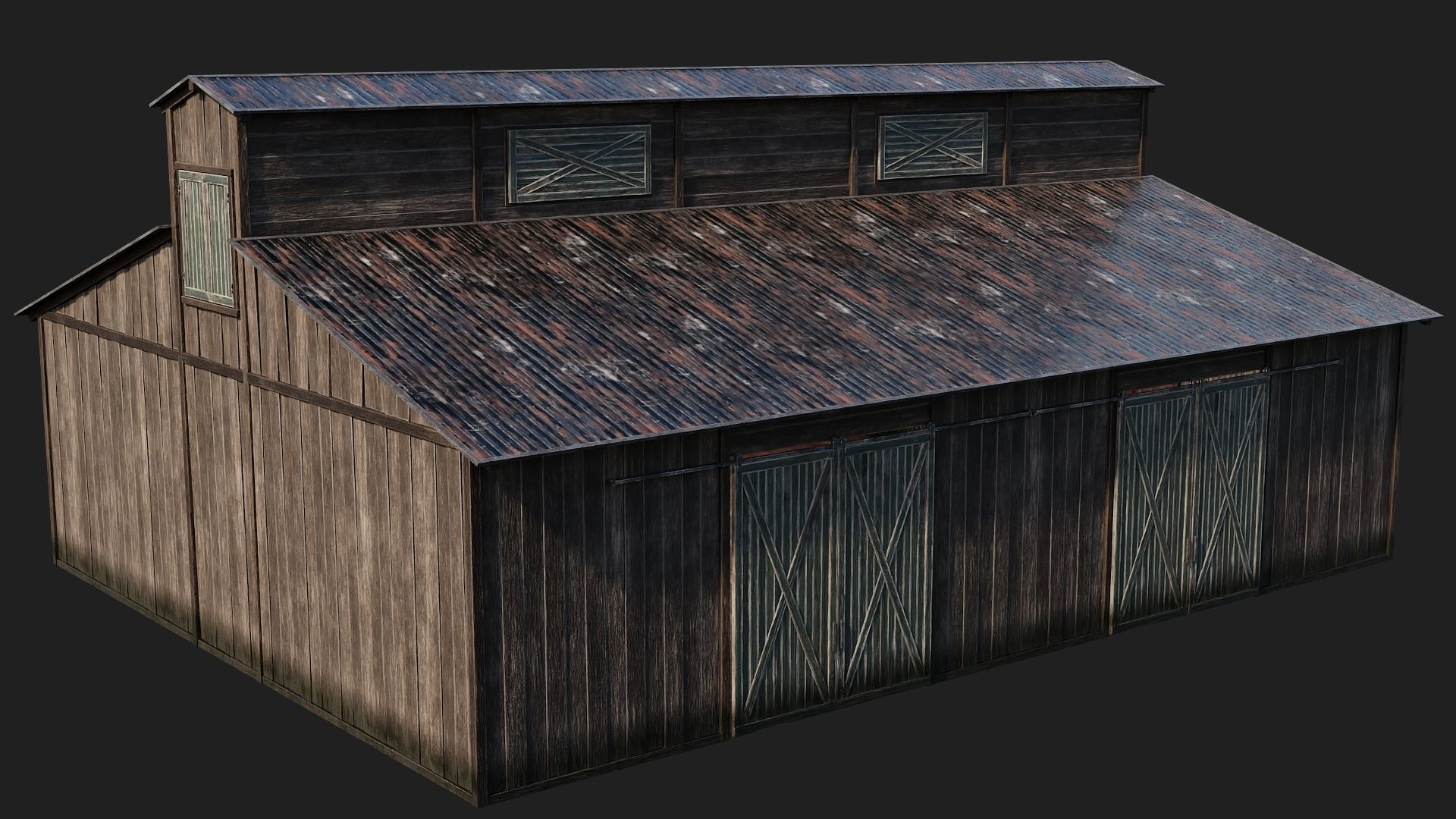 53-54-55-56 - Farm Buildings 4K PBR GameReady Low-poly 3D model_8