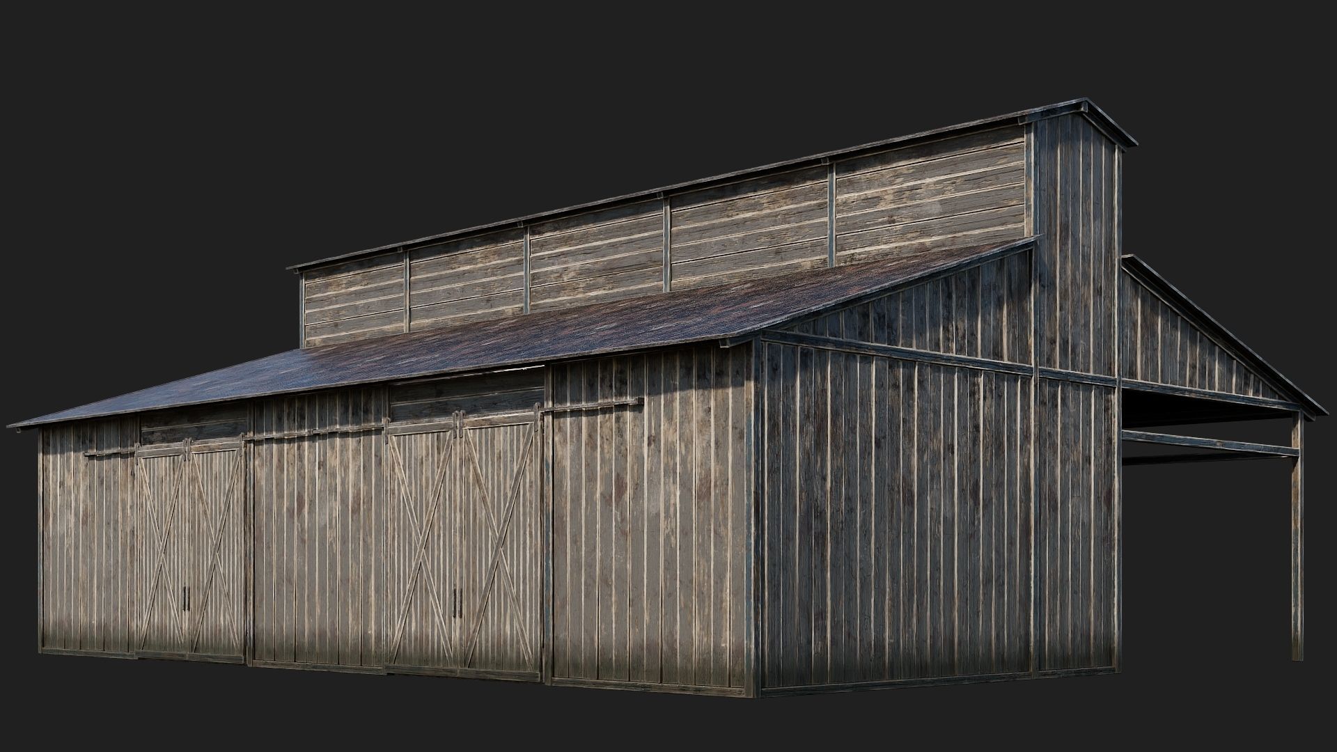 53-54-55-56 - Farm Buildings 4K PBR GameReady Low-poly 3D model_26