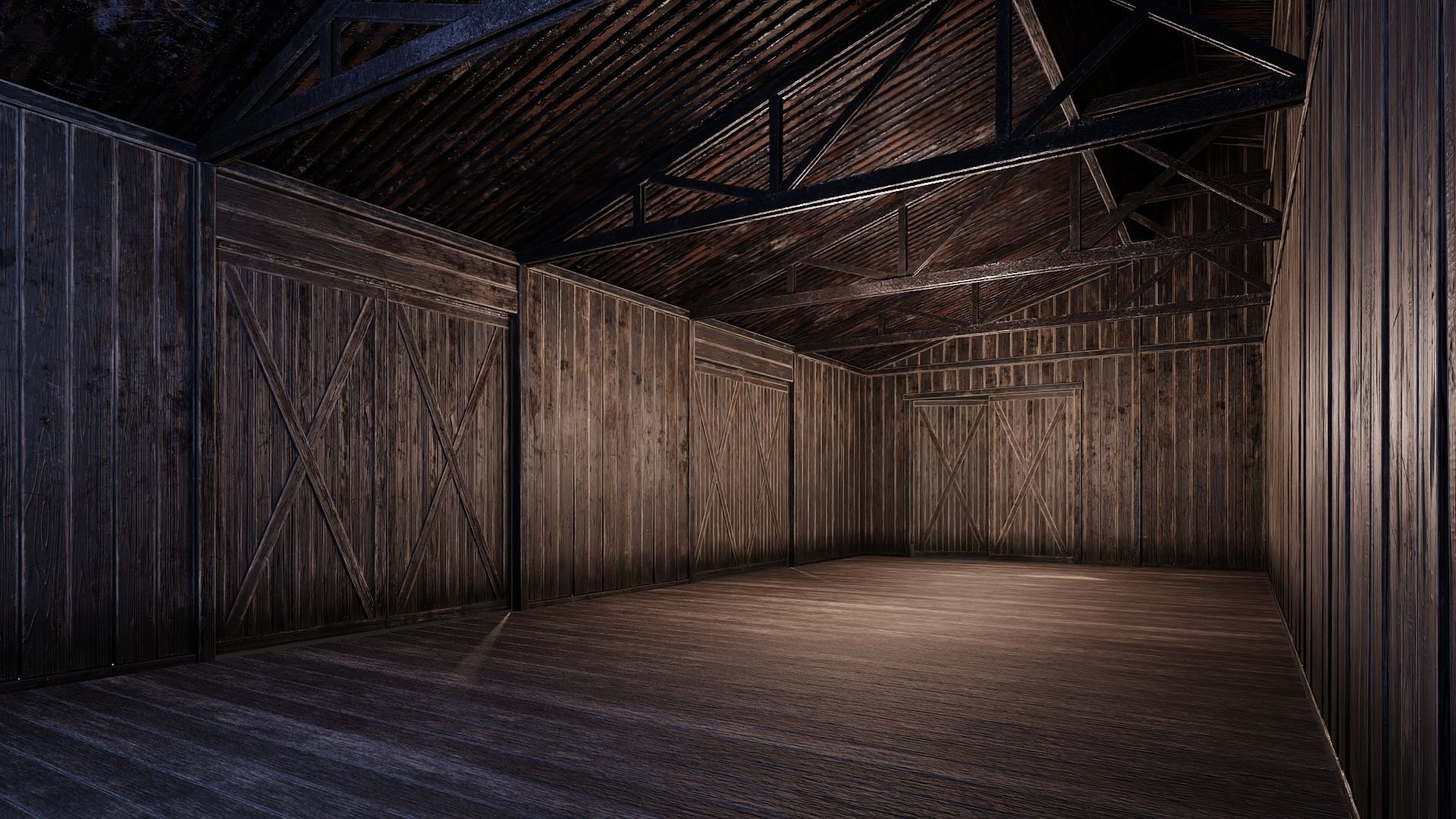 53-54-55-56 - Farm Buildings 4K PBR GameReady Low-poly 3D model_29