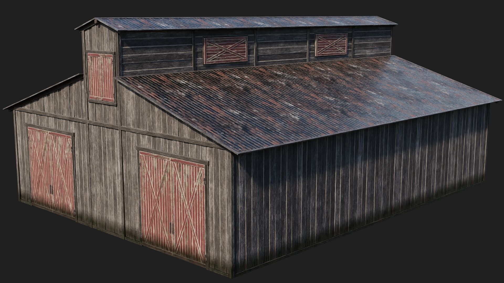 53-54-55-56 - Farm Buildings 4K PBR GameReady Low-poly 3D model_22
