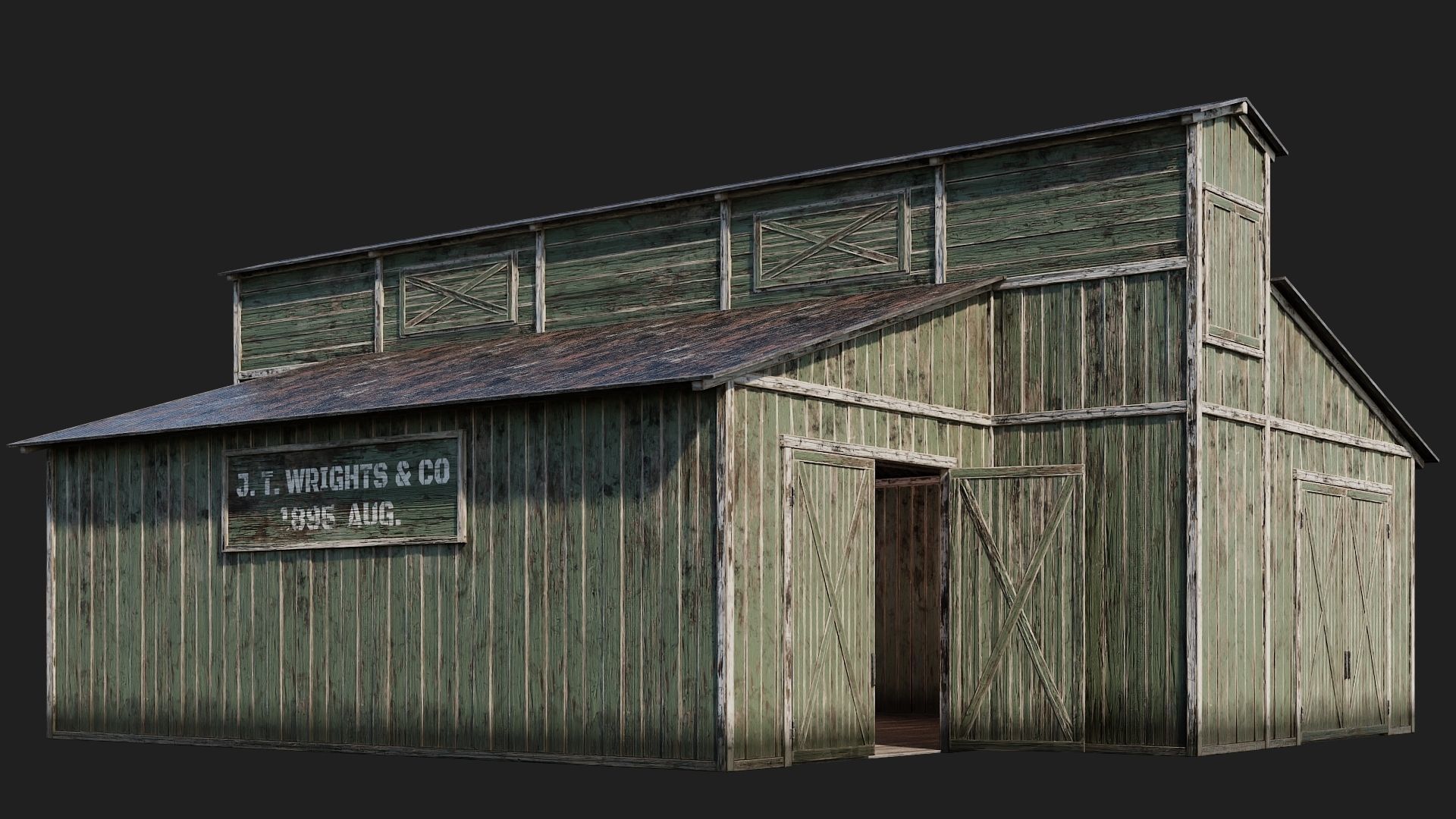 53-54-55-56 - Farm Buildings 4K PBR GameReady Low-poly 3D model_4