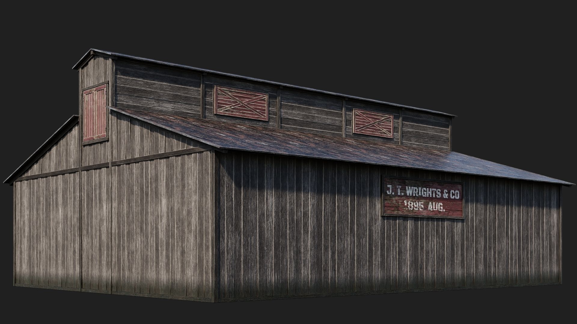53-54-55-56 - Farm Buildings 4K PBR GameReady Low-poly 3D model_19