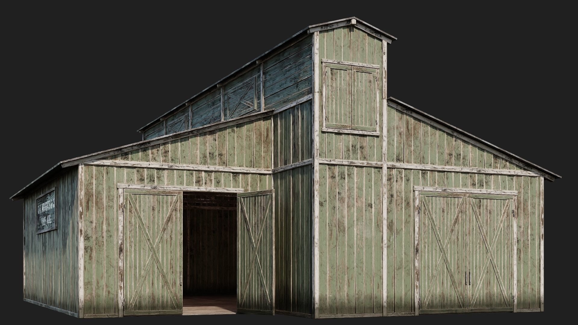 53-54-55-56 - Farm Buildings 4K PBR GameReady Low-poly 3D model_37