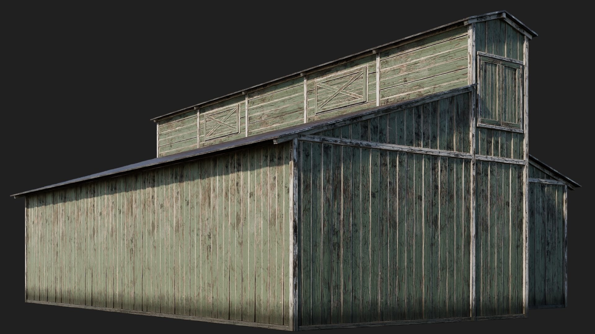 53-54-55-56 - Farm Buildings 4K PBR GameReady Low-poly 3D model_35