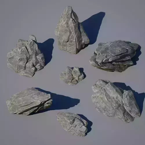Rocks - 3D models PBR Pack Low-polygonal 3D model VR AR