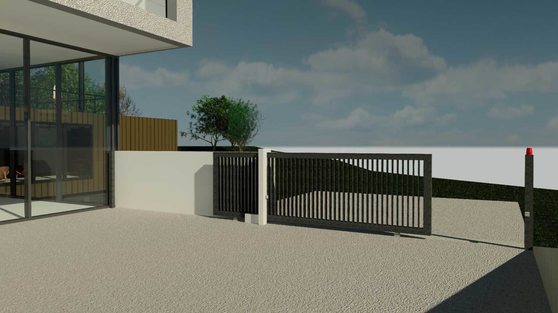 Automatic Sliding Gate 3D model_2