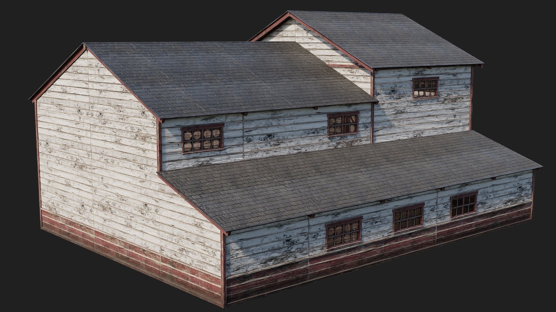 57-58-59-60 - Farm Buildings 4K PBR GameReady Low-poly 3D model_8