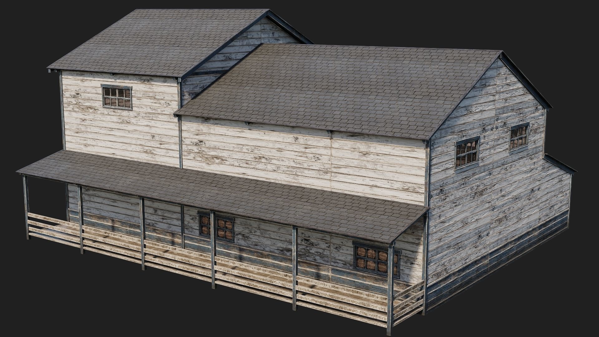 57-58-59-60 - Farm Buildings 4K PBR GameReady Low-poly 3D model_22