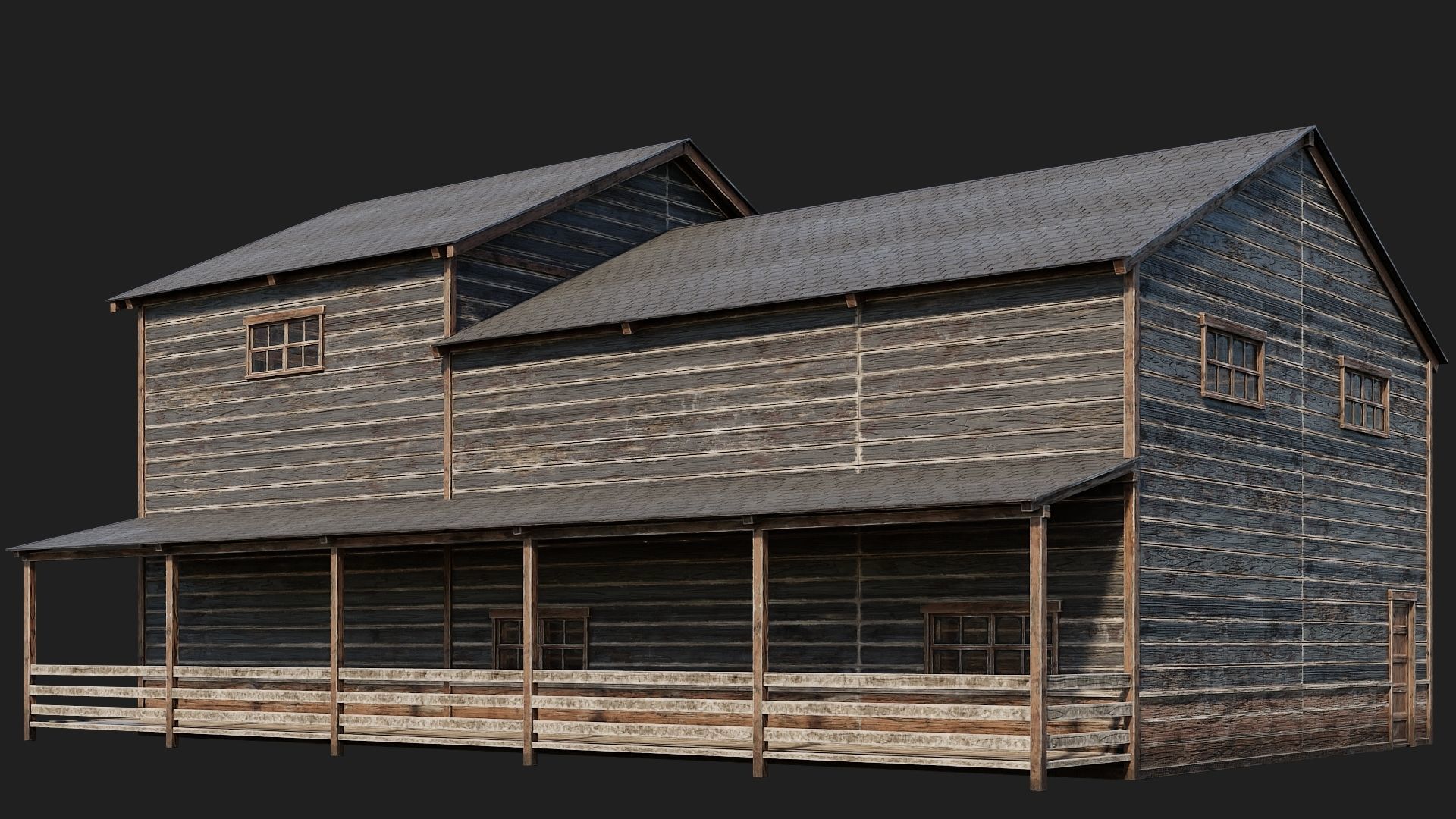 57-58-59-60 - Farm Buildings 4K PBR GameReady Low-poly 3D model_25