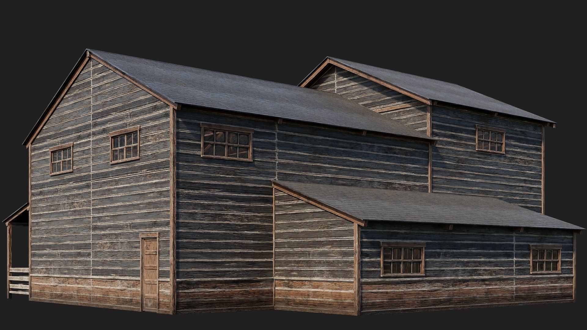 57-58-59-60 - Farm Buildings 4K PBR GameReady Low-poly 3D model_26