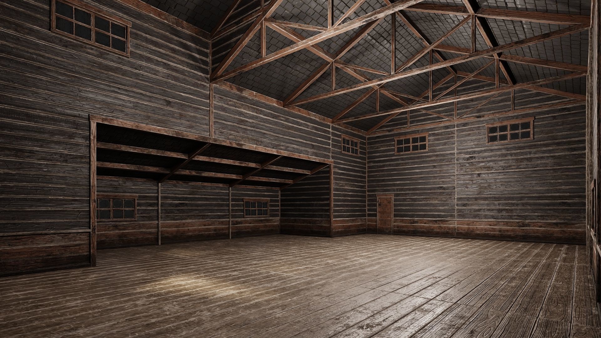 57-58-59-60 - Farm Buildings 4K PBR GameReady Low-poly 3D model_28