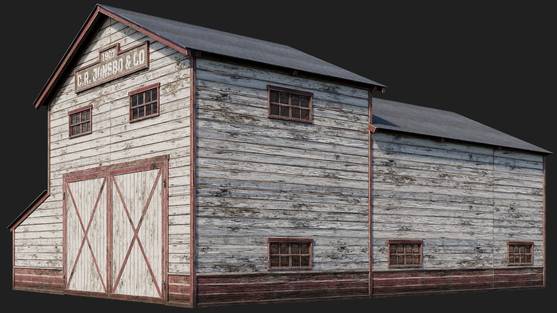 57-58-59-60 - Farm Buildings 4K PBR GameReady Low-poly 3D model_9